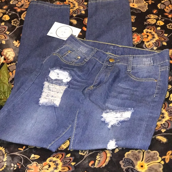 LXJ SKINNY Jeans NWT - SIZE L but MEASURE 27.5 - Picture 2 of 7